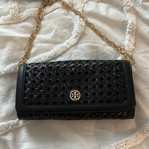 Tory Burch Robinson Basket Weave Clutch